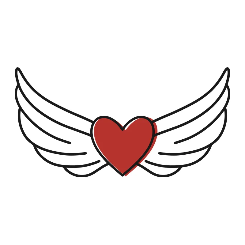 Heart With Angel Wings
