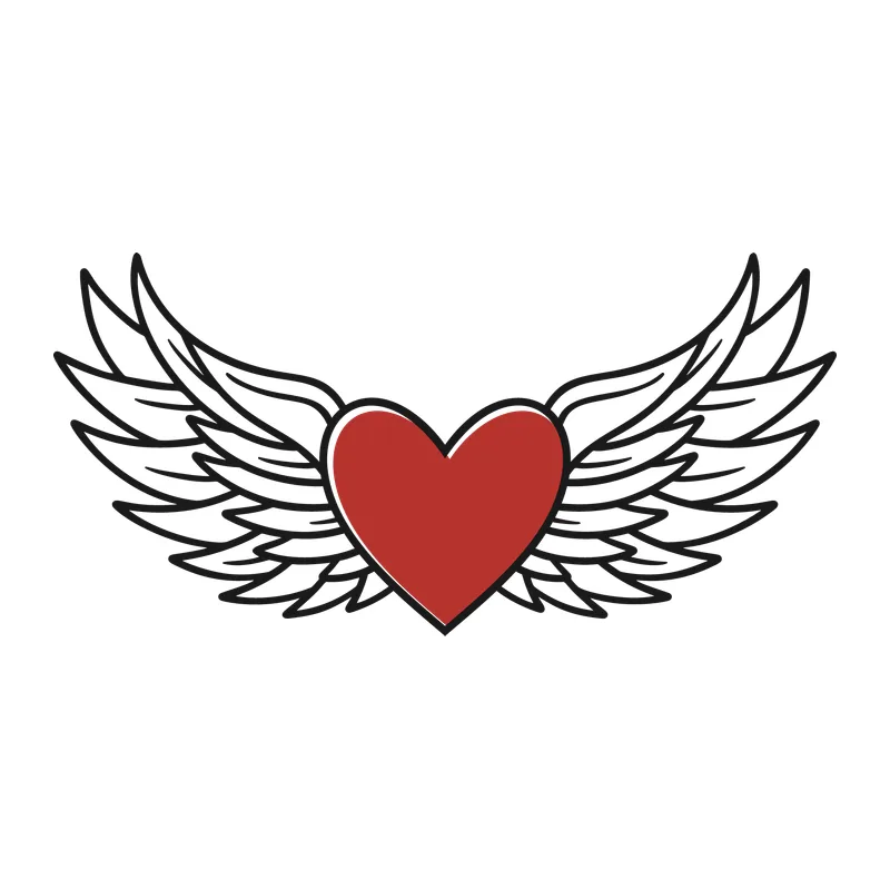 Heart with Angel Wings