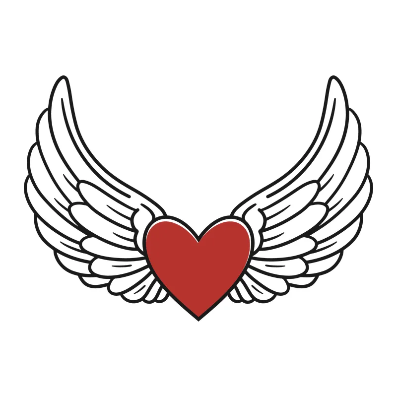 Heart with Angel Wings