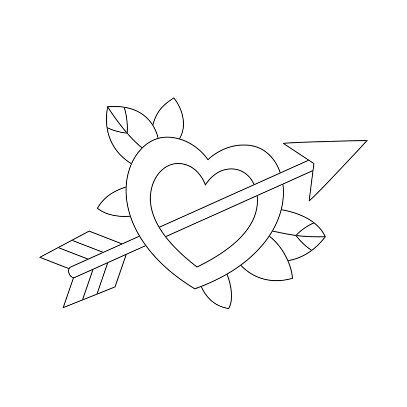 Tattoo Heart and Arrow