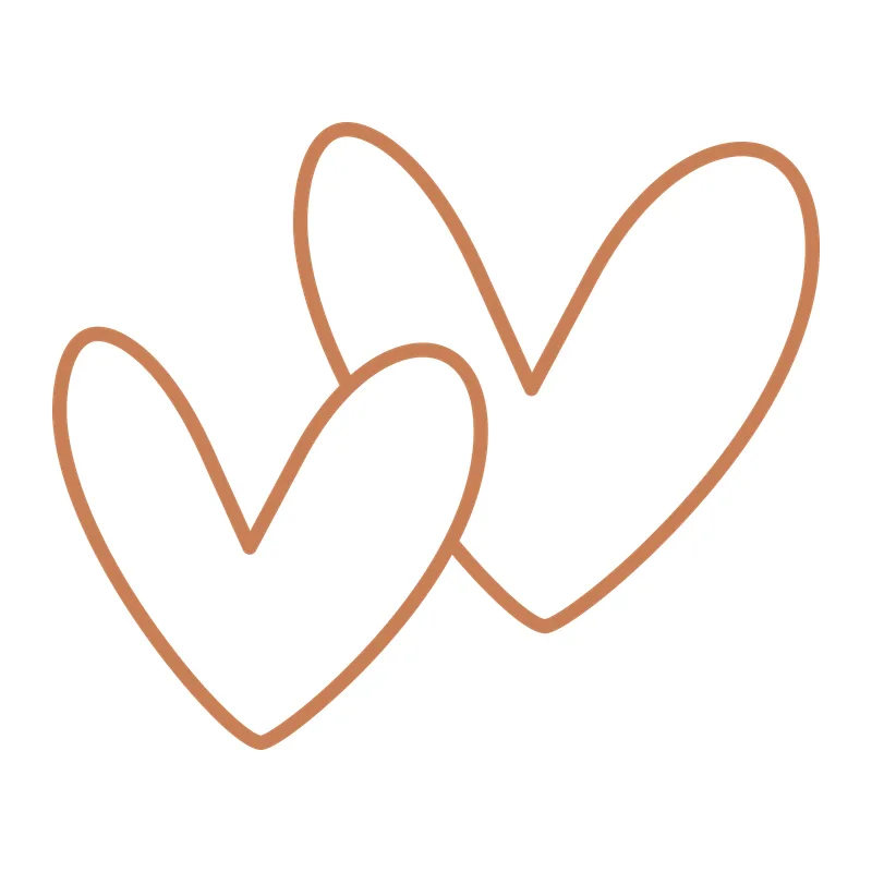 Overlapping Hand-Drawn Hearts