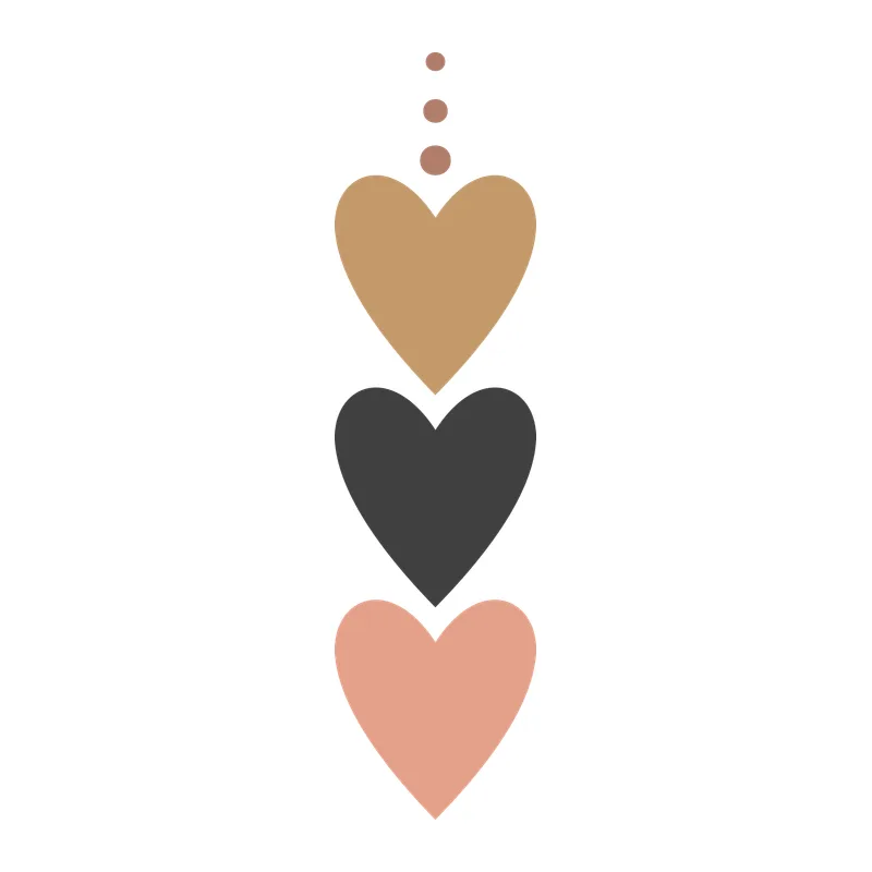 Boho Stacked Hearts