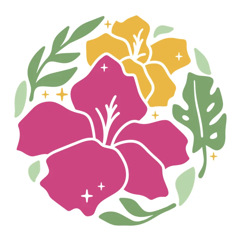Tropical Hibiscus Circle
