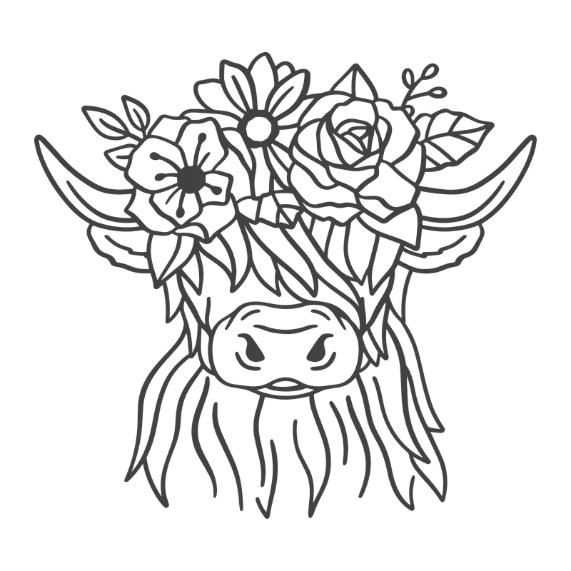 Highland Cow Flower Crown
