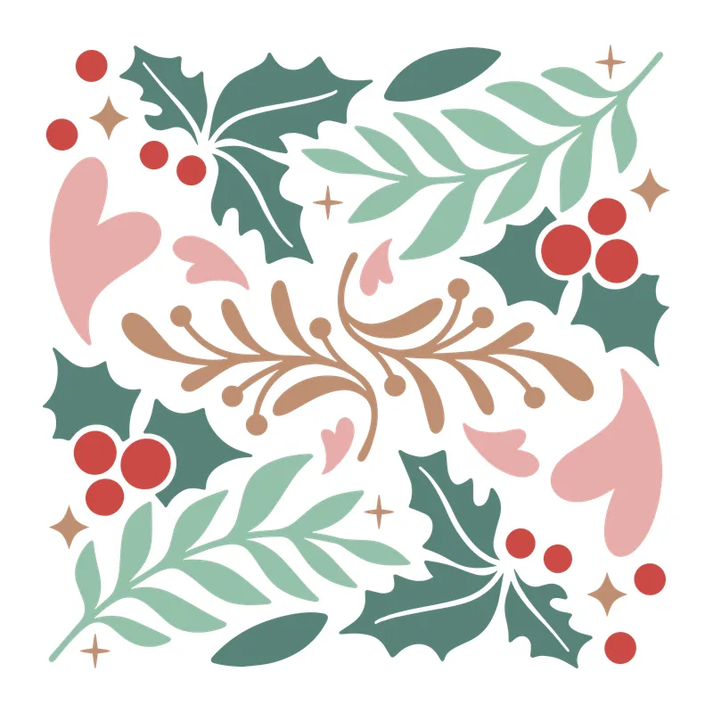 Holly and Berries Square