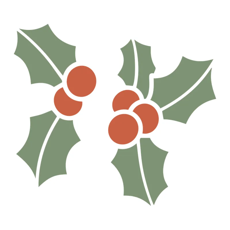 Holly Sprigs With Berries