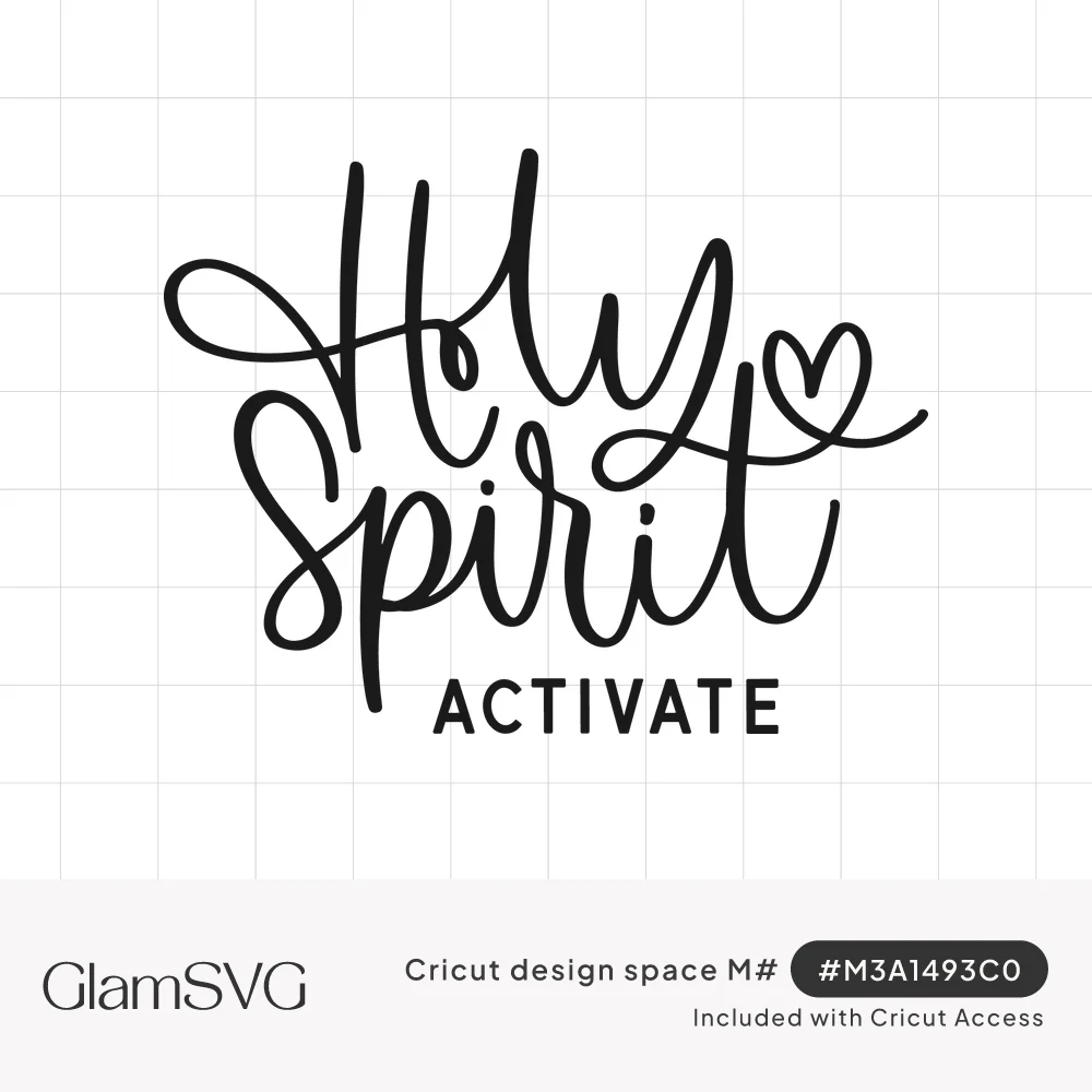 Black script lettering reading Holy Spirit with a small heart flourish above the word ACTIVATE in bold capitals