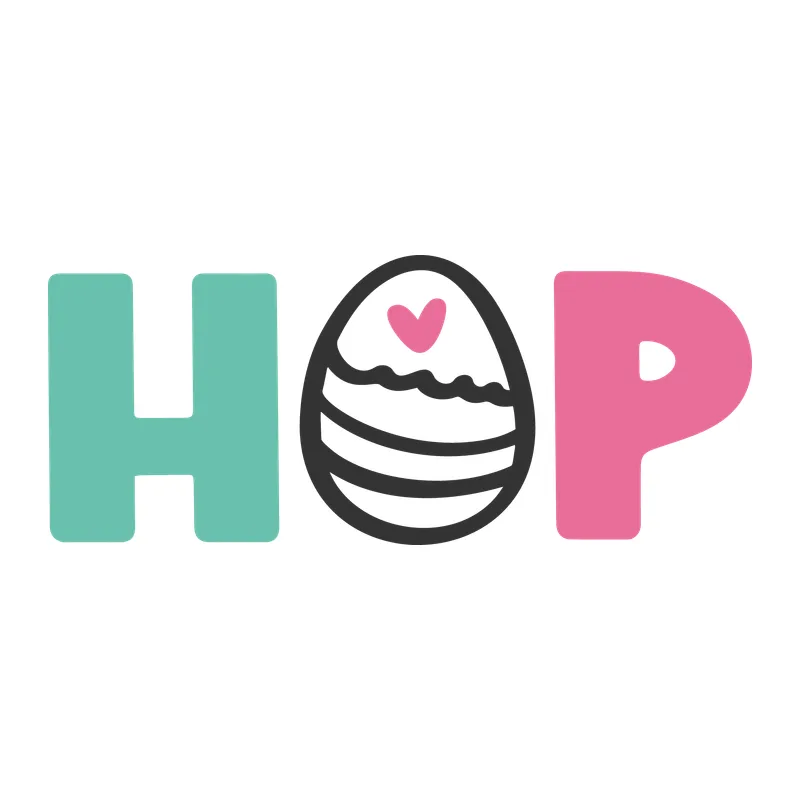 Hop Easter Egg Lettering