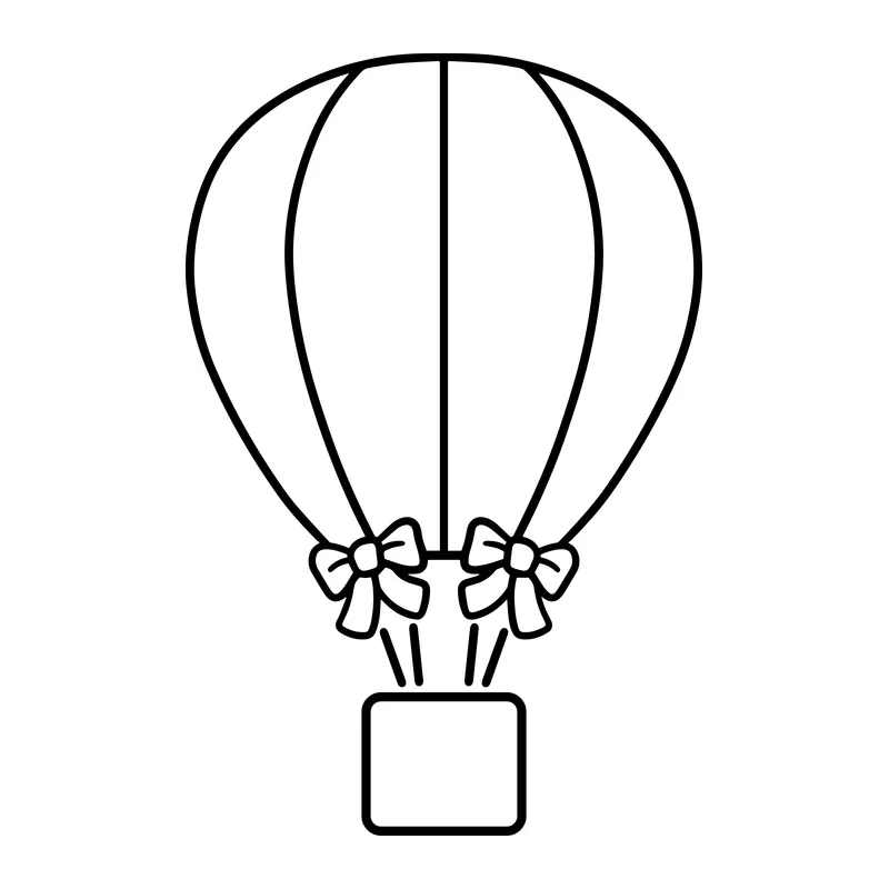 Hot Air Balloon With Bows