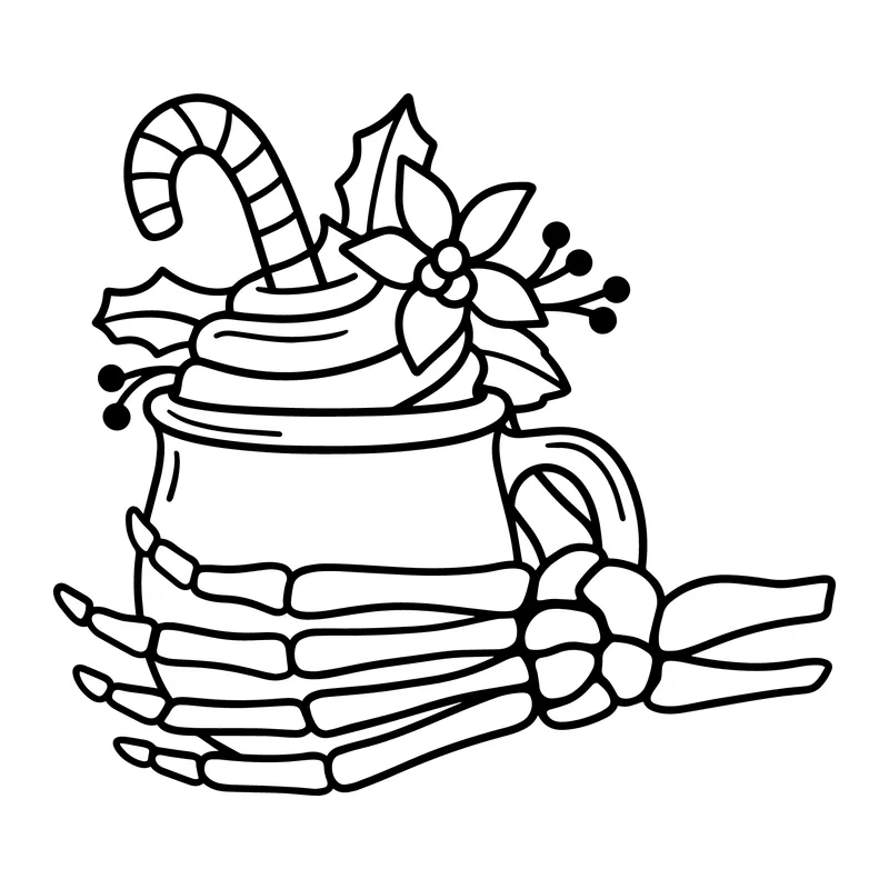 Skeleton Hands Hot Chocolate