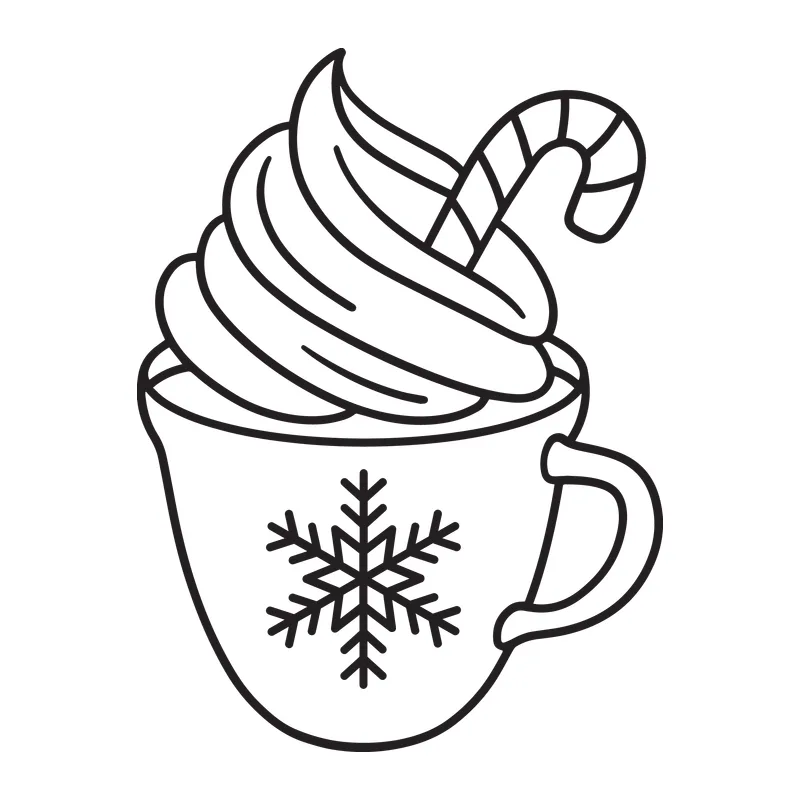 Hot Chocolate with Candy Cane
