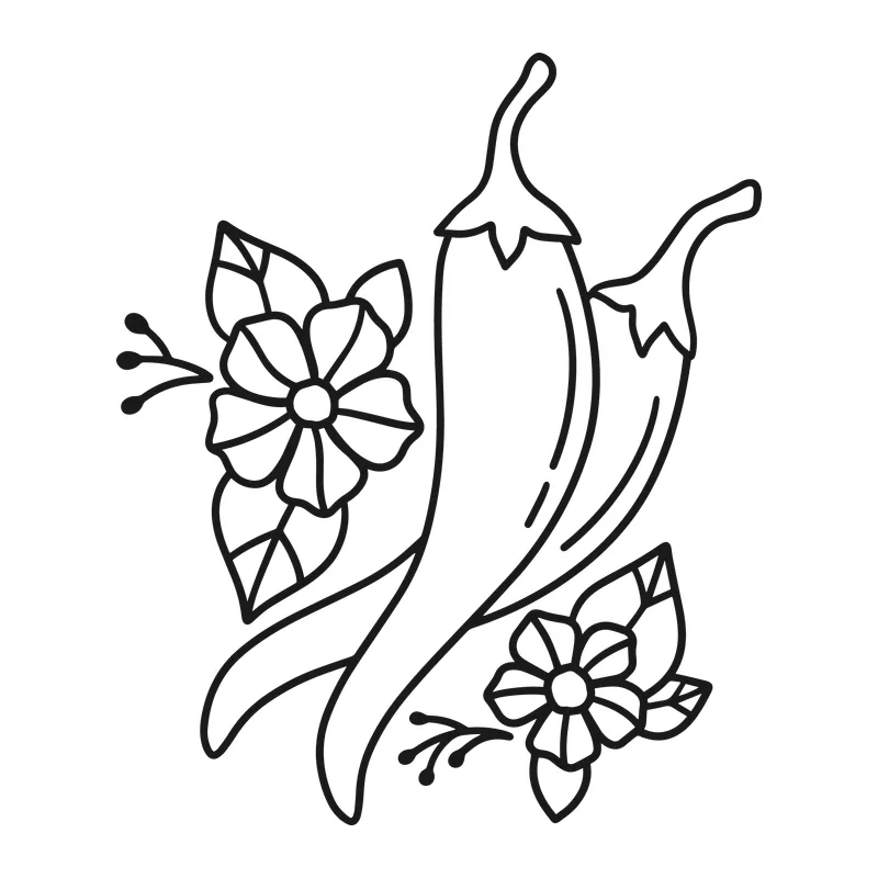 Floral Hot Peppers