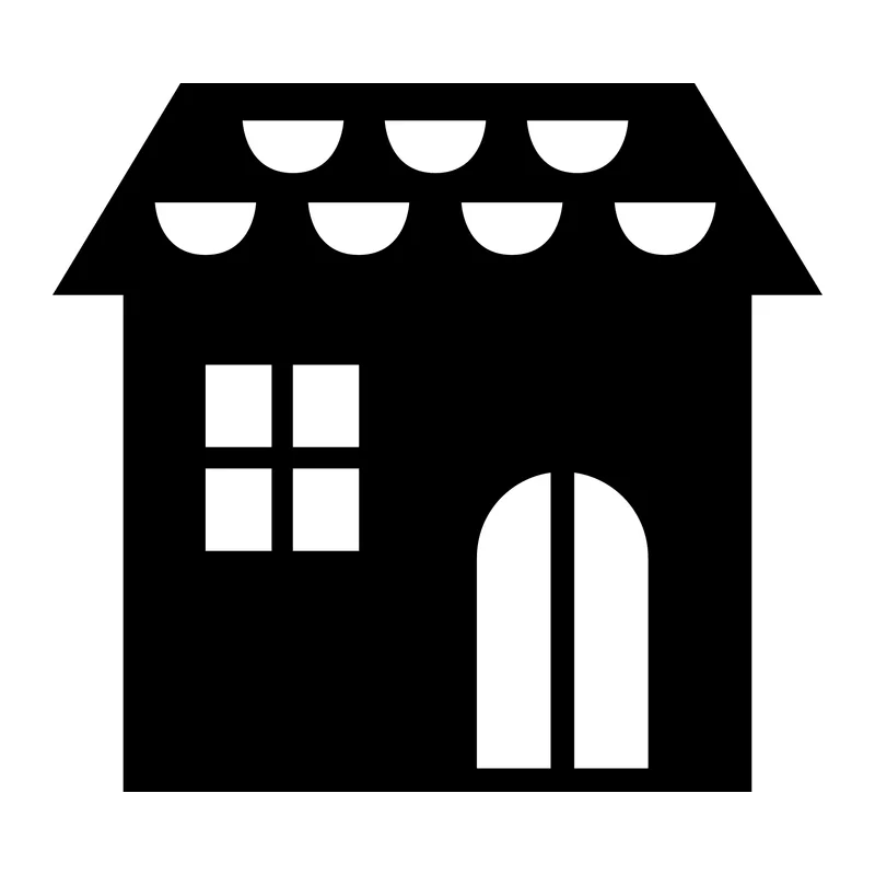 Little Scalloped Roof House
