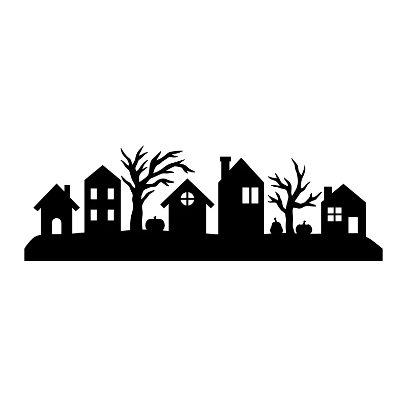 Halloween Village Silhouette