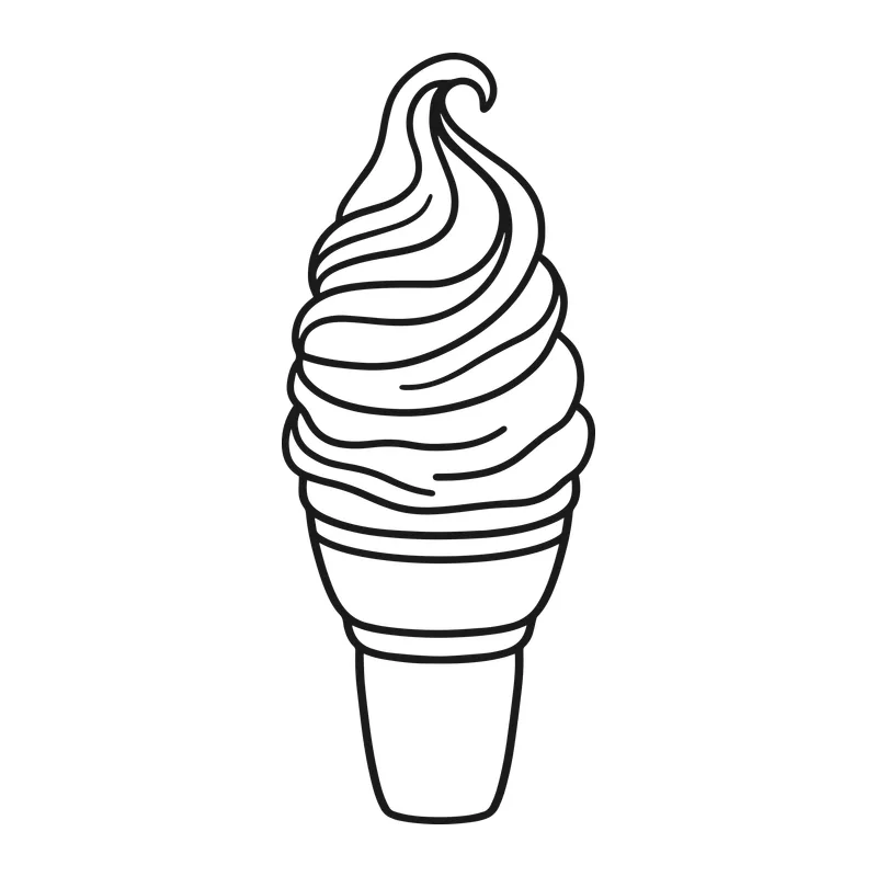 Soft Serve Ice Cream Cone