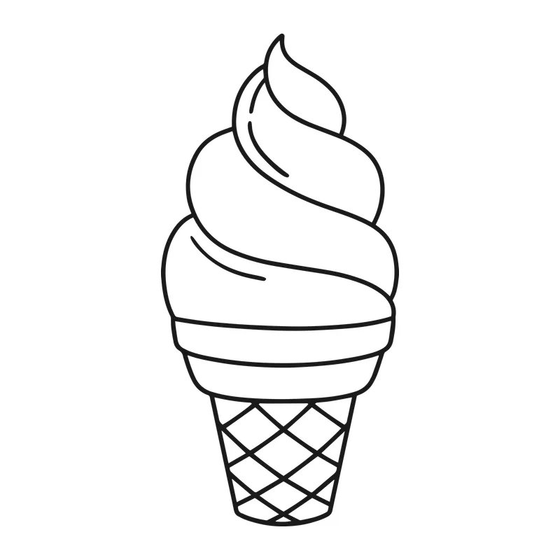 Soft Serve Ice Cream Cone