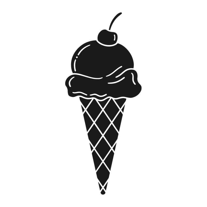 Cherry Top Ice Cream Cone