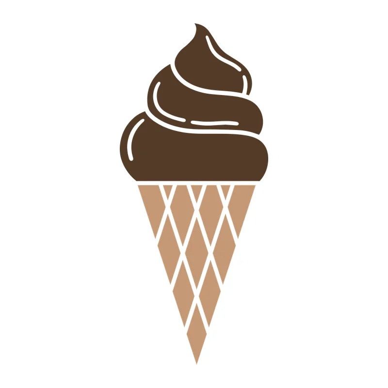 Chocolate Soft Serve Cone