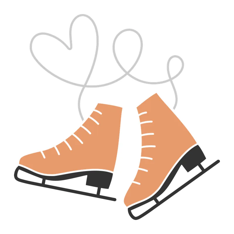 Ice Skates With Heart Laces