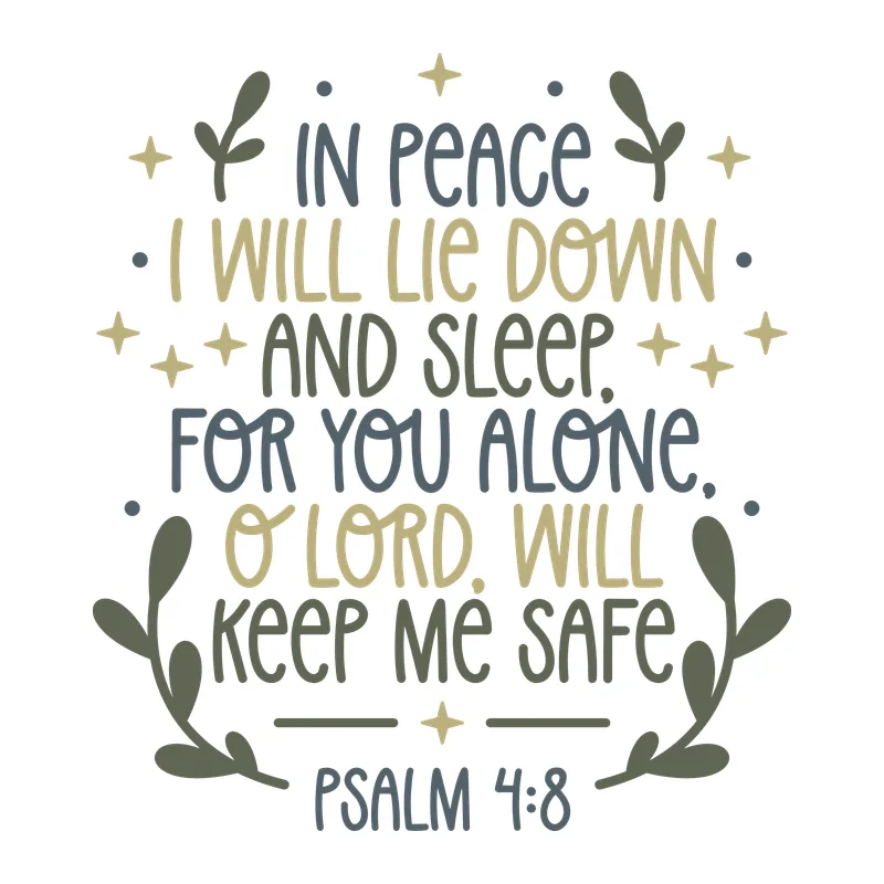 Psalm 4:8 Bedtime Verse