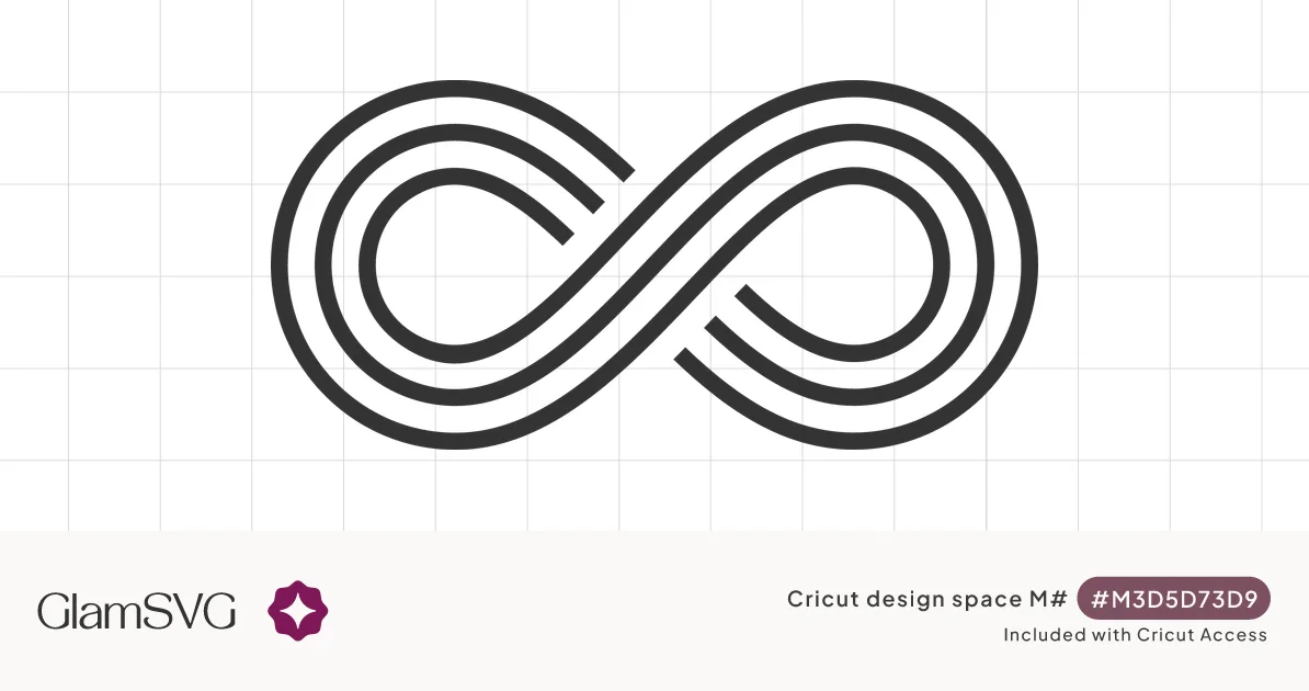 Triple Line Infinity Sign SVG for Cricut | GlamSVG