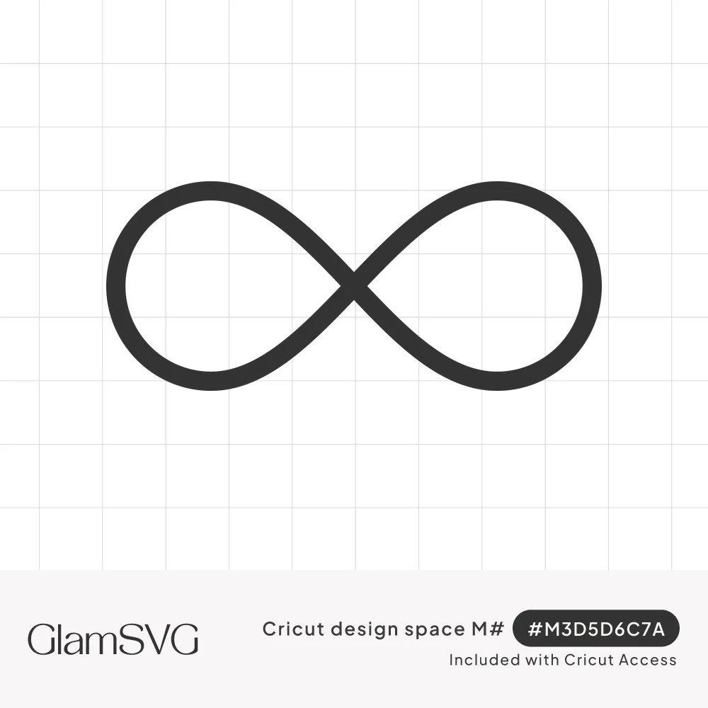 Simple charcoal black infinity symbol drawn as a single smooth, continuous looped line on a white background