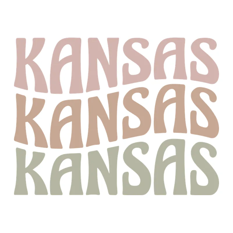 Retro Wavy Kansas