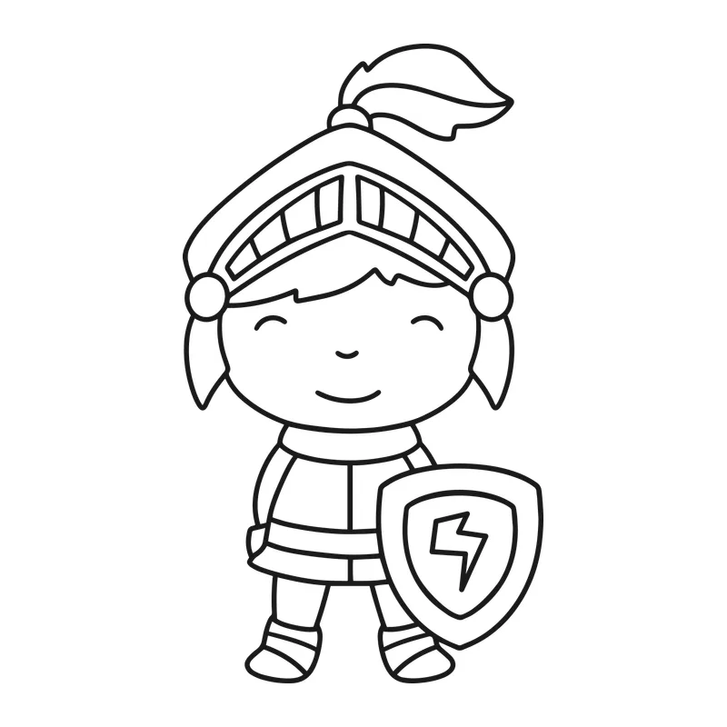 Little Knight With Shield