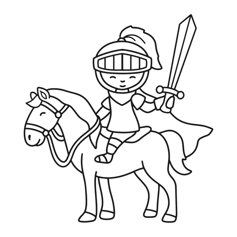 Little Knight on Horseback