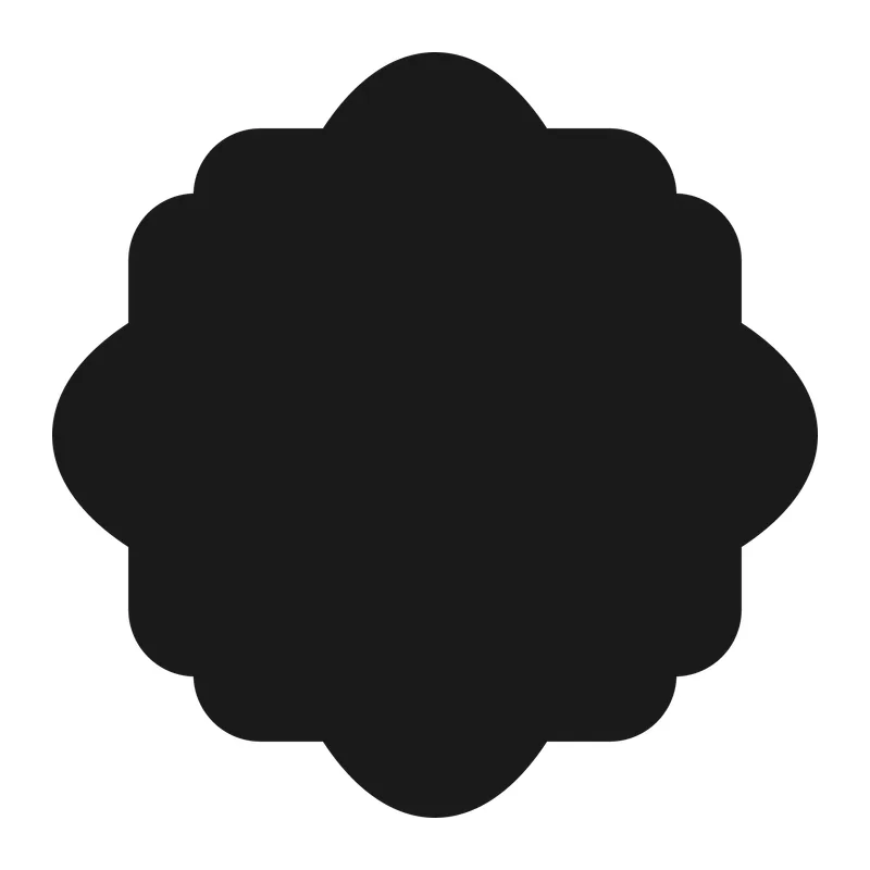 Scalloped Label Shape