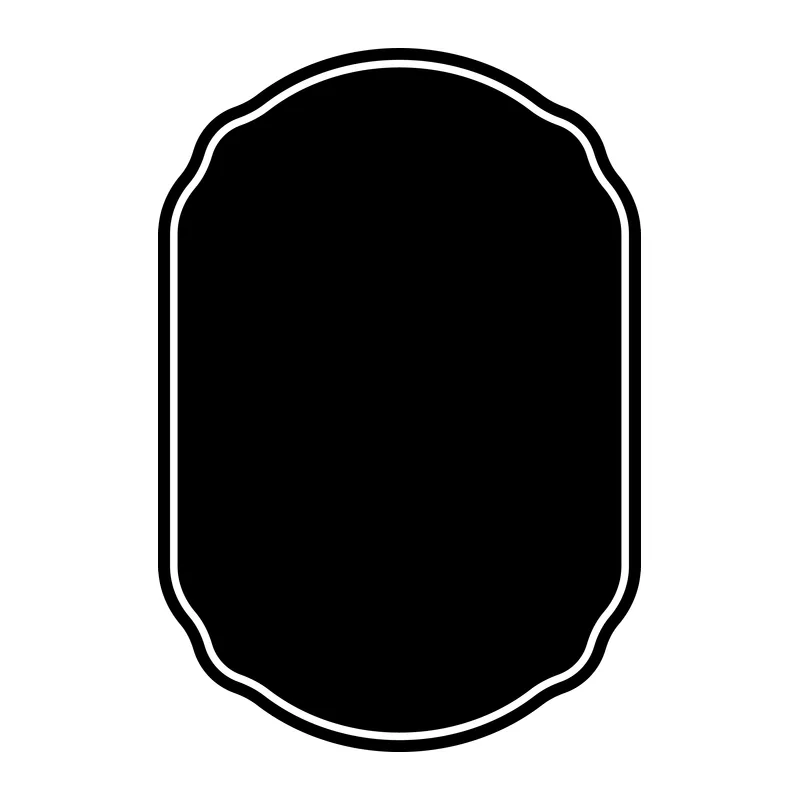 Scalloped Oval Label