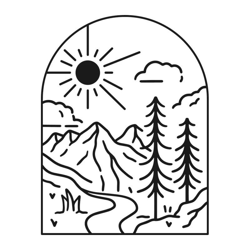 Mountain Landscape Arch