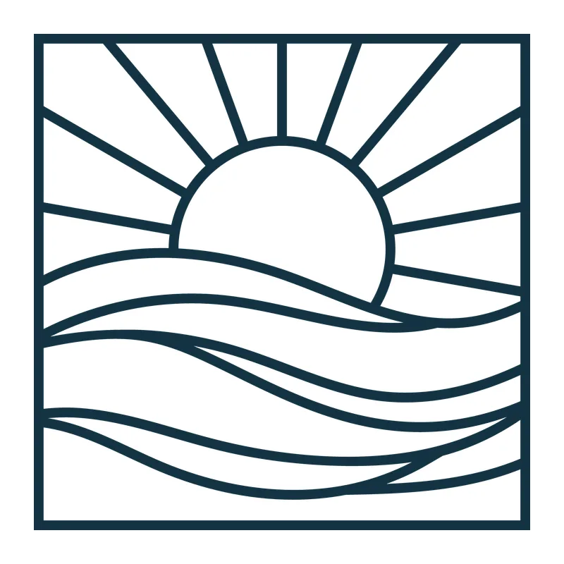 Sun Over Ocean Waves Square