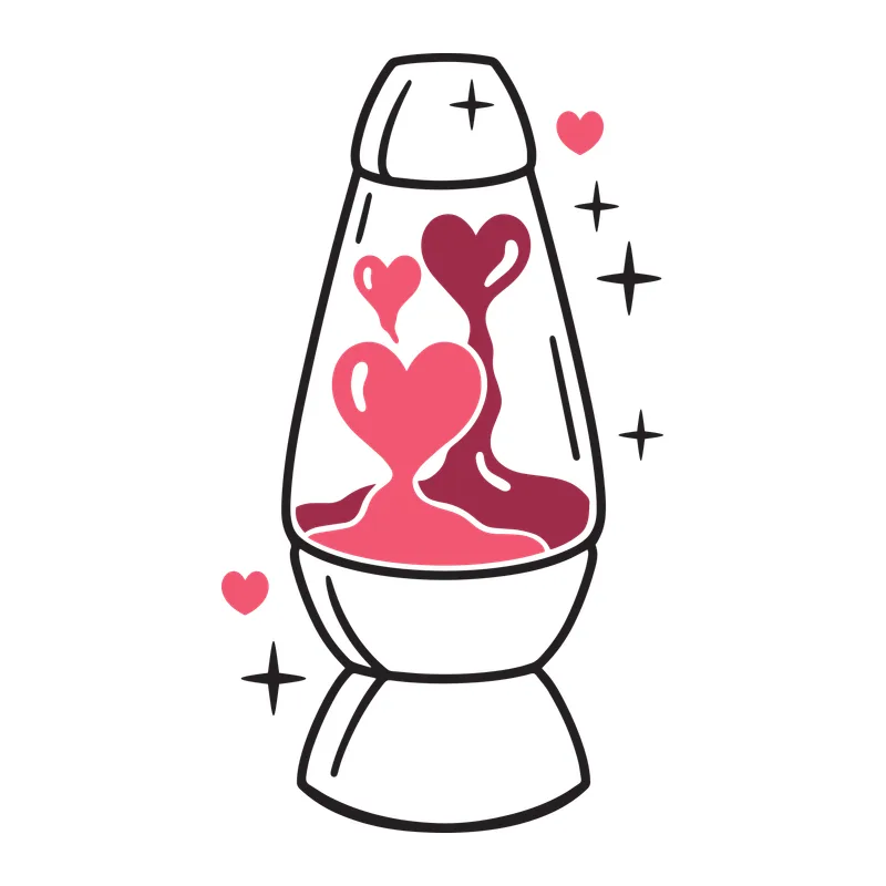 Lava Lamp With Hearts
