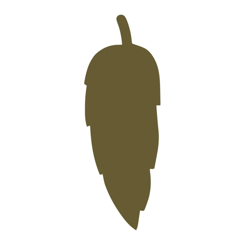 Olive Feather Leaf Silhouette