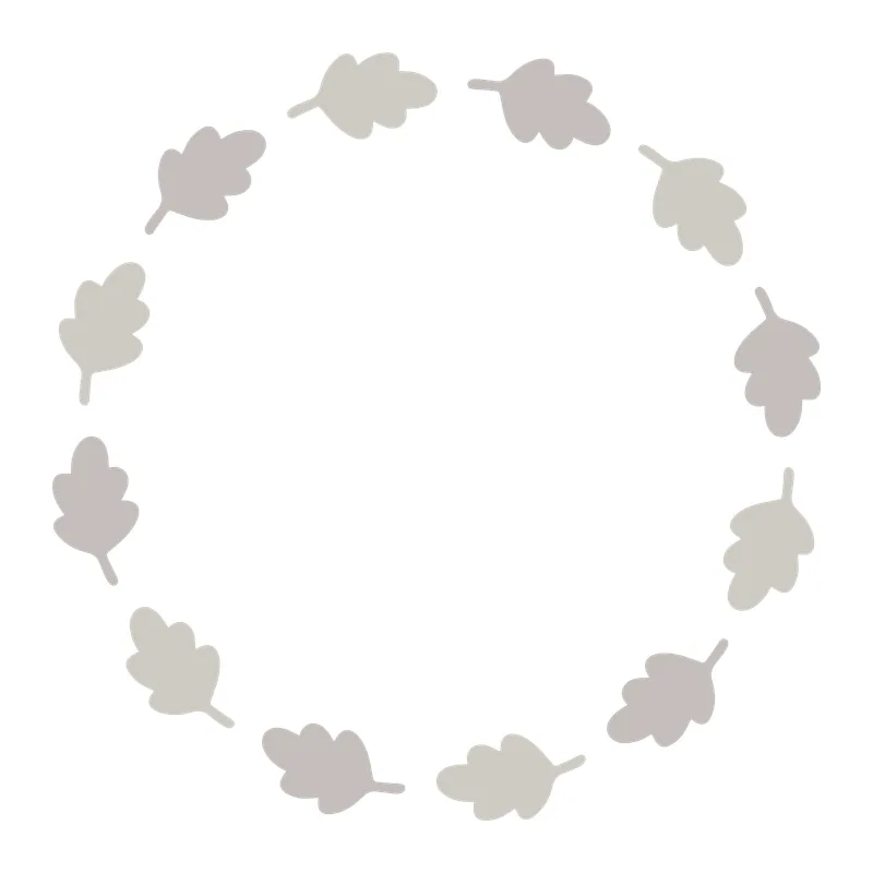 Oak Leaves Circle Frame
