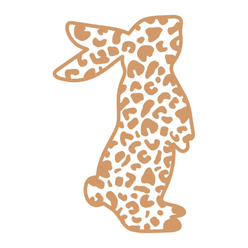 Leopard Print Bunny Silhouette