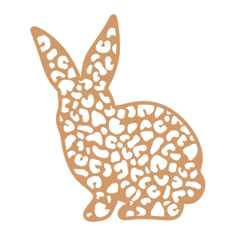 Leopard Print Bunny Silhouette