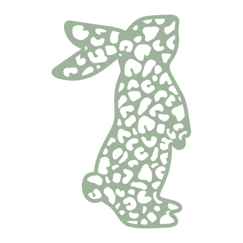 Leopard Print Bunny Silhouette