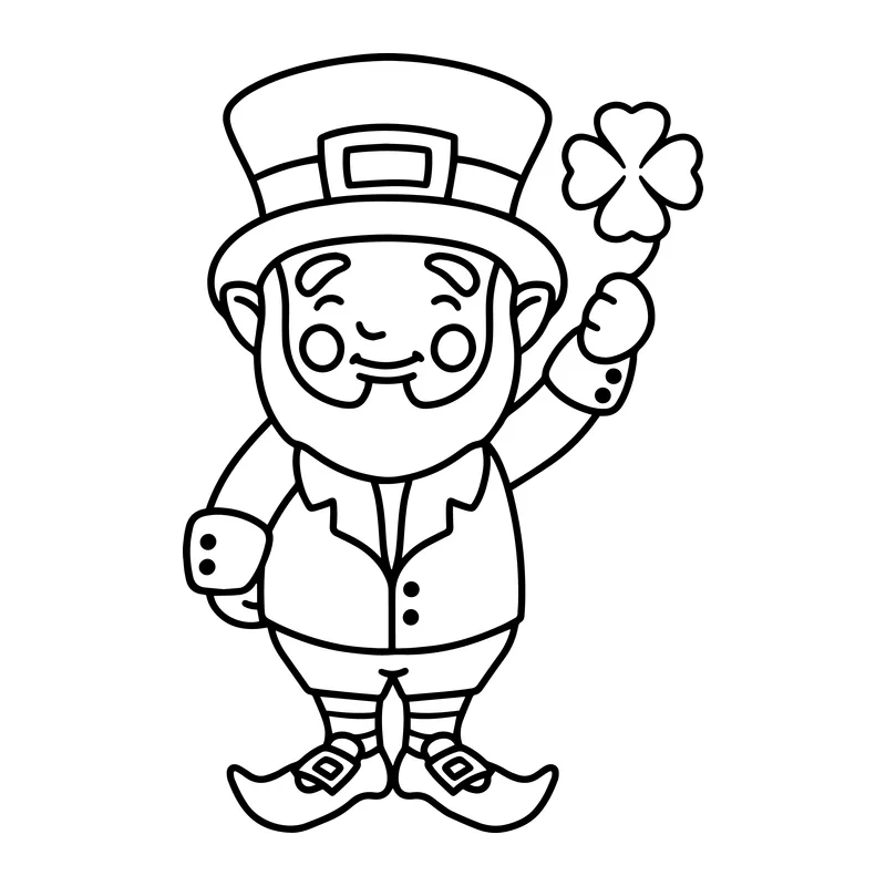 Leprechaun With Four-Leaf Clover