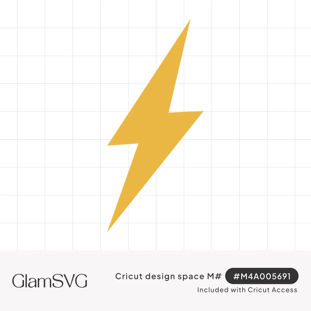 Simple golden yellow zigzag lightning bolt shape on a white background