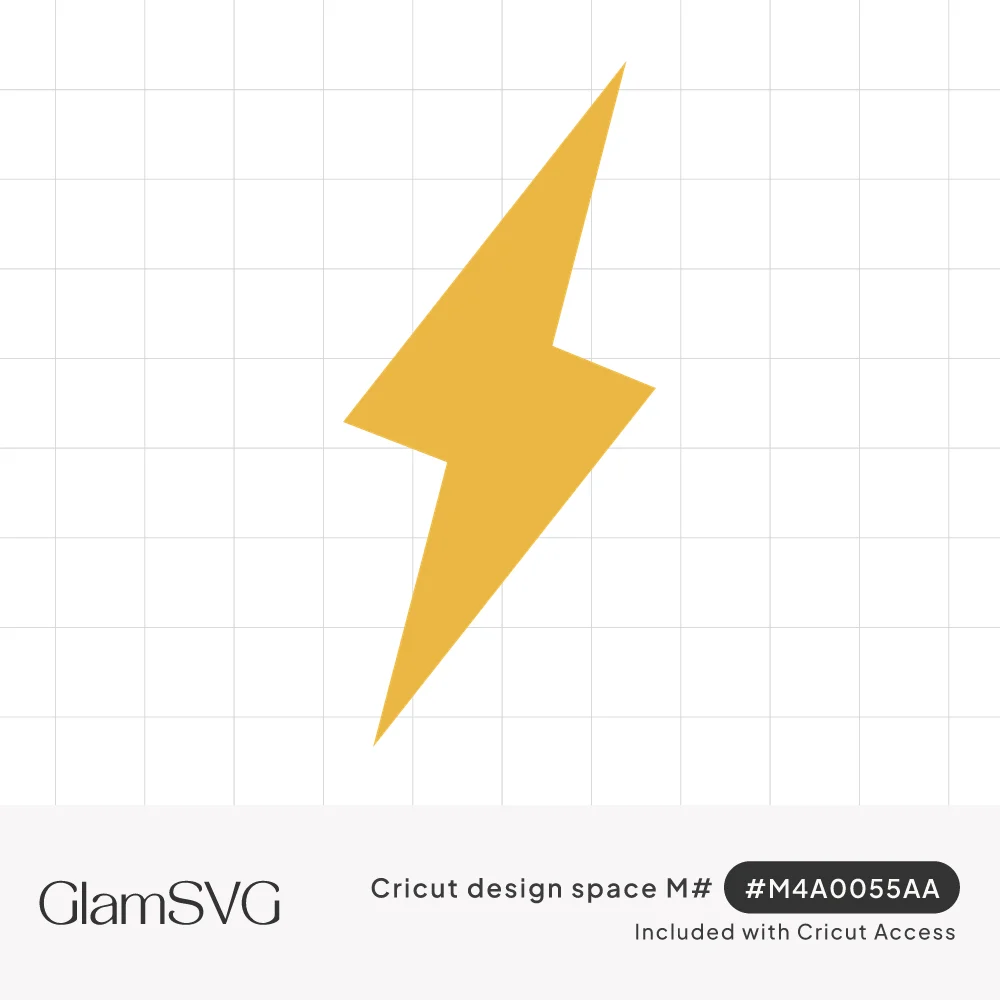 Simple solid mustard yellow lightning bolt with sharp zigzag points on a white background