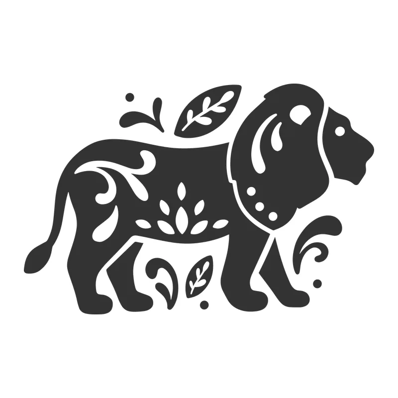 Folk Art Lion
