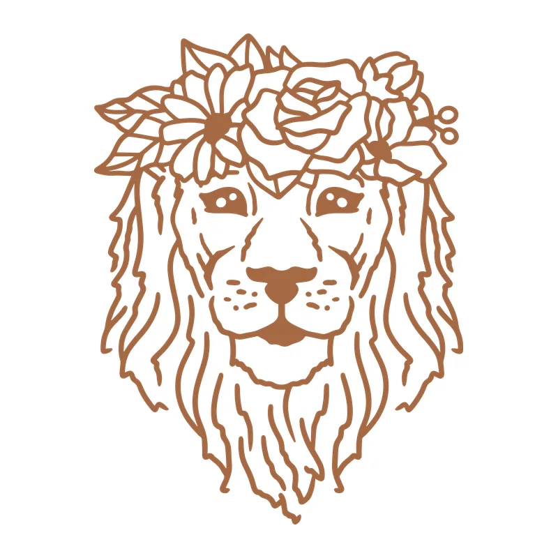 Lion with Flower Crown