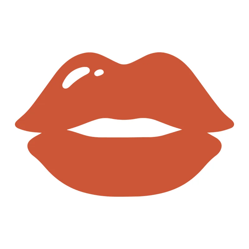 Glossy Red Lips