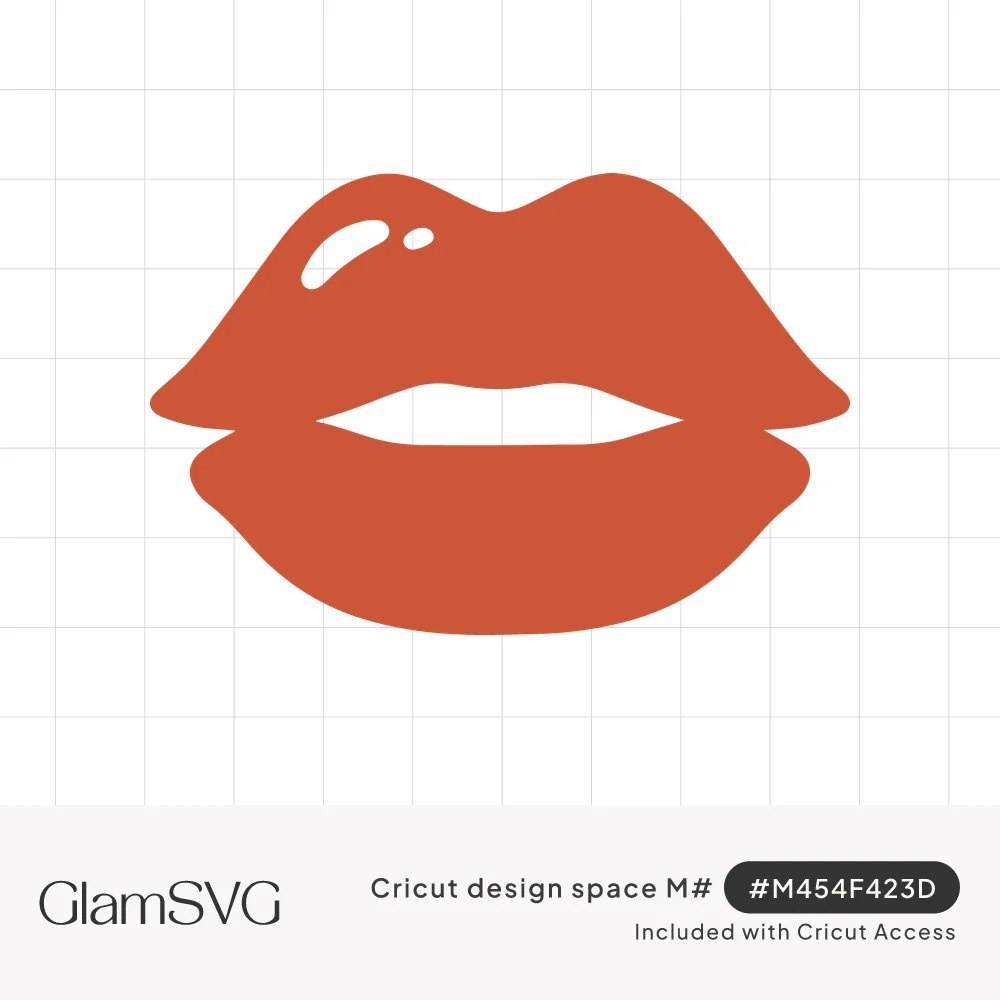 Full coral red lips with two small white glossy highlights on the upper lip, slightly parted