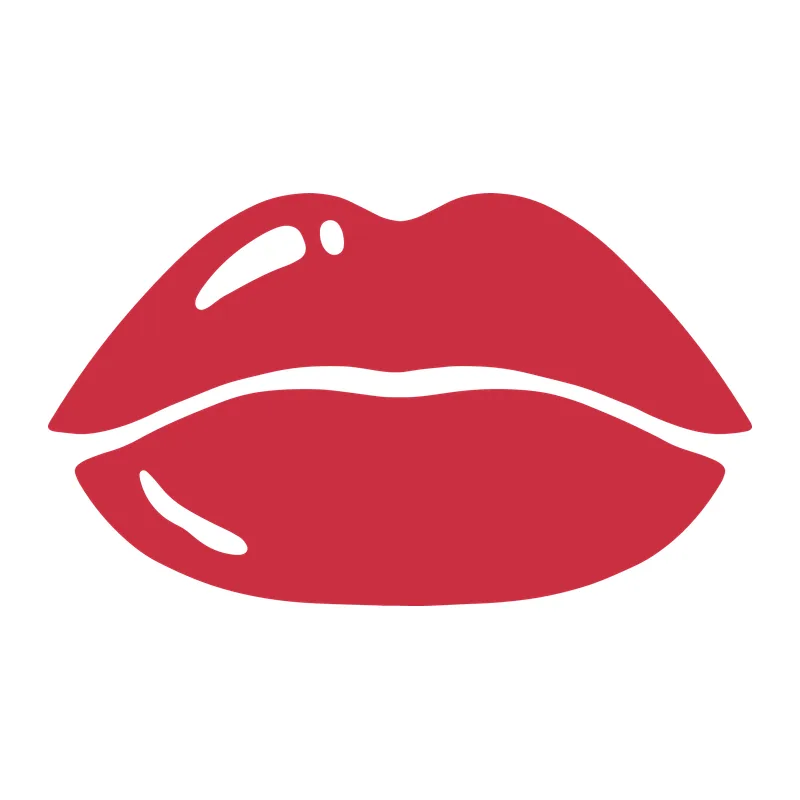 Glossy Red Lips