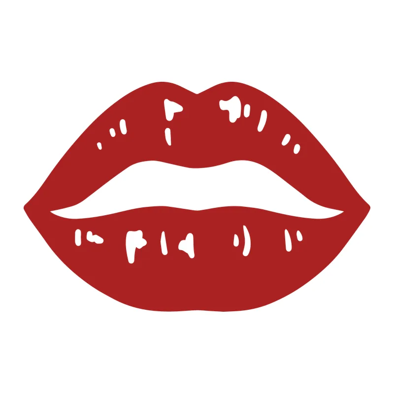 Glossy Red Lips
