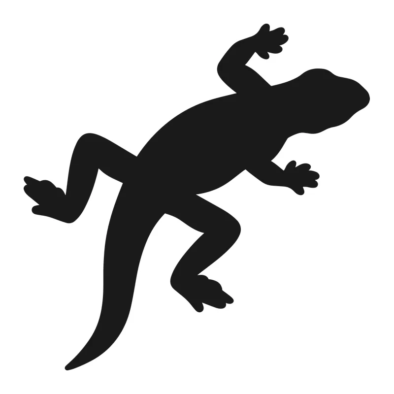 Climbing Lizard Silhouette
