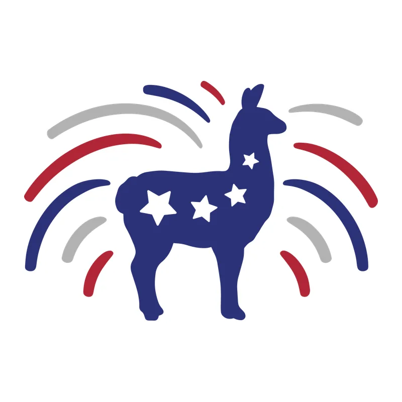 Patriotic Fireworks Llama